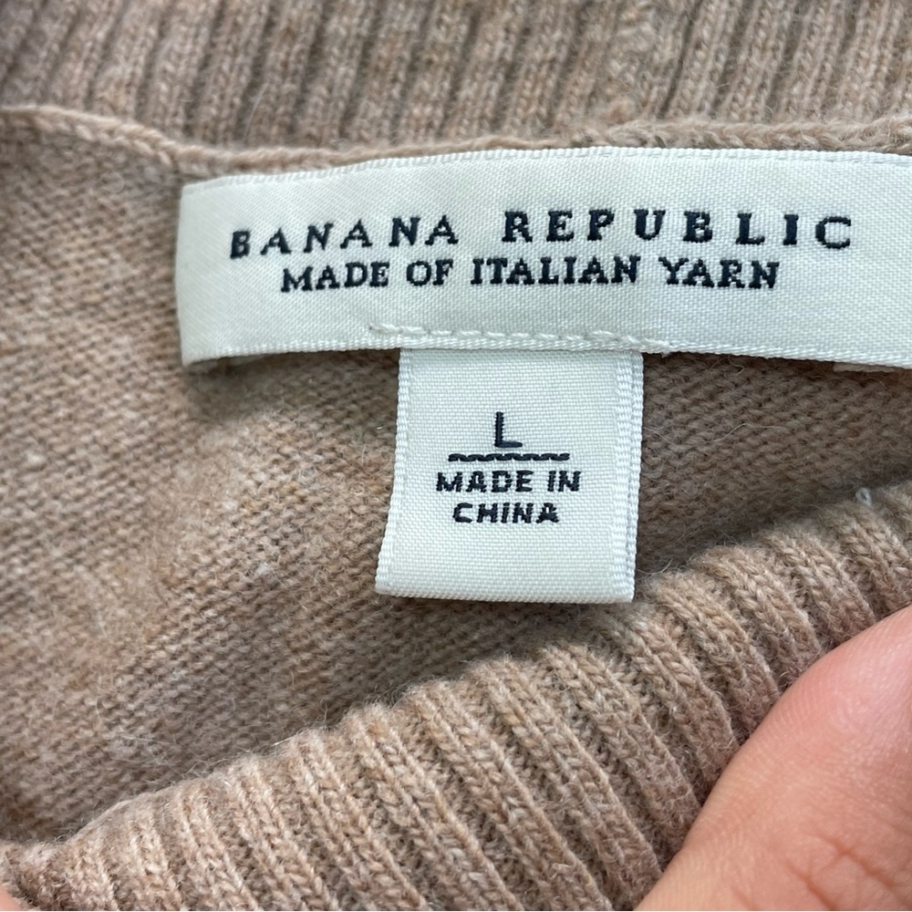 Banana Republic Italian Wool Cashmere Cowl Neck Sweater sz L
